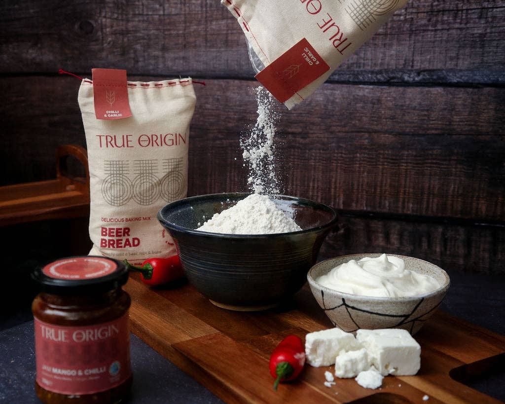 True Origin Foods – wholesale Bread mix – Chilli & Garlic Beer Bread (450g)5