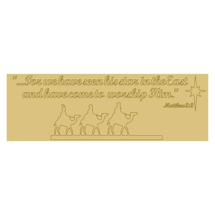 Wisemen Design af linjer Ufærdig træ Cutout Style 1 for engroshandel hos Diverse Woodworking