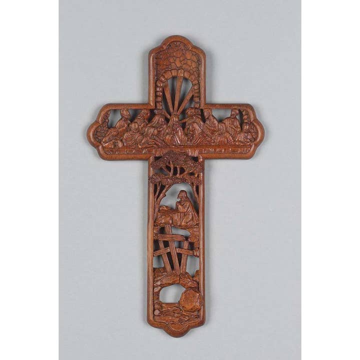 Last supper Woodlook Wall Cross for wholesale by Dicksons