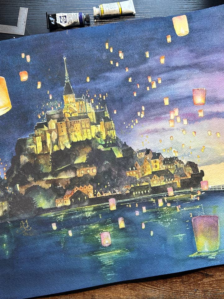 See The Light - Story / Medieval Collection Original Painting for wholesale by Dream In Watercolor