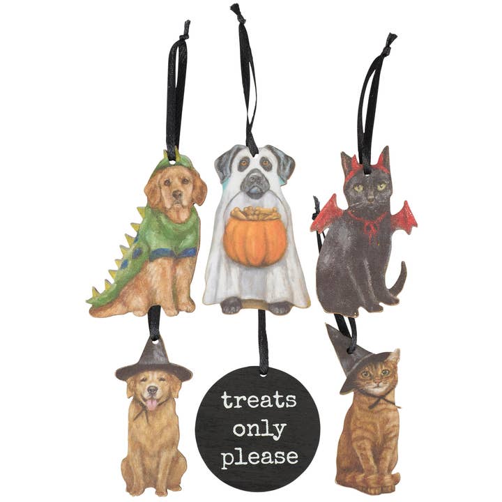 Costumed Pet Mini Ornament Set for wholesale by Primitives by Kathy