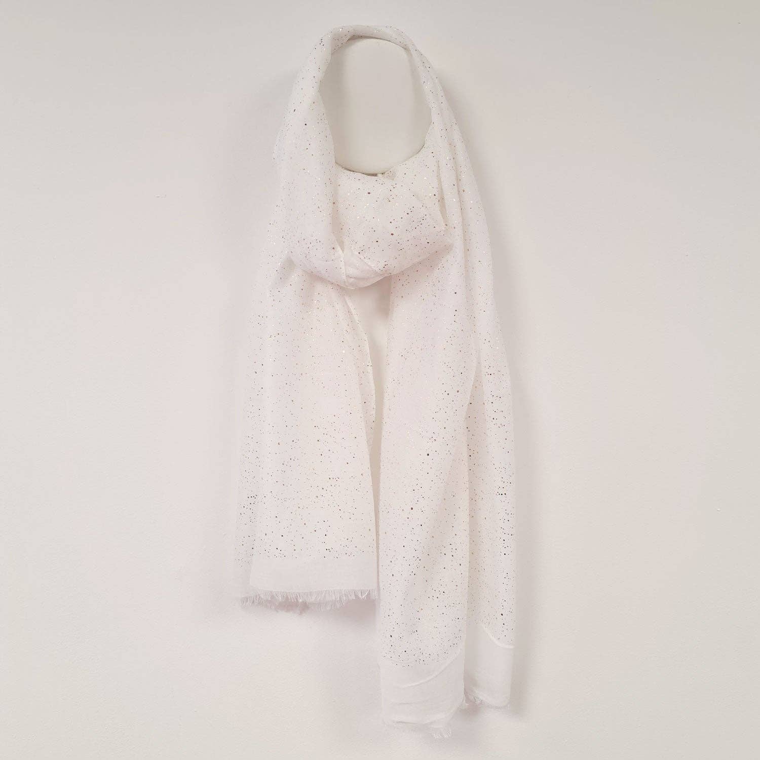 Tempest Designs - Wholesale Scarf - Women's - Rose gold foil fine splatter print scarf2