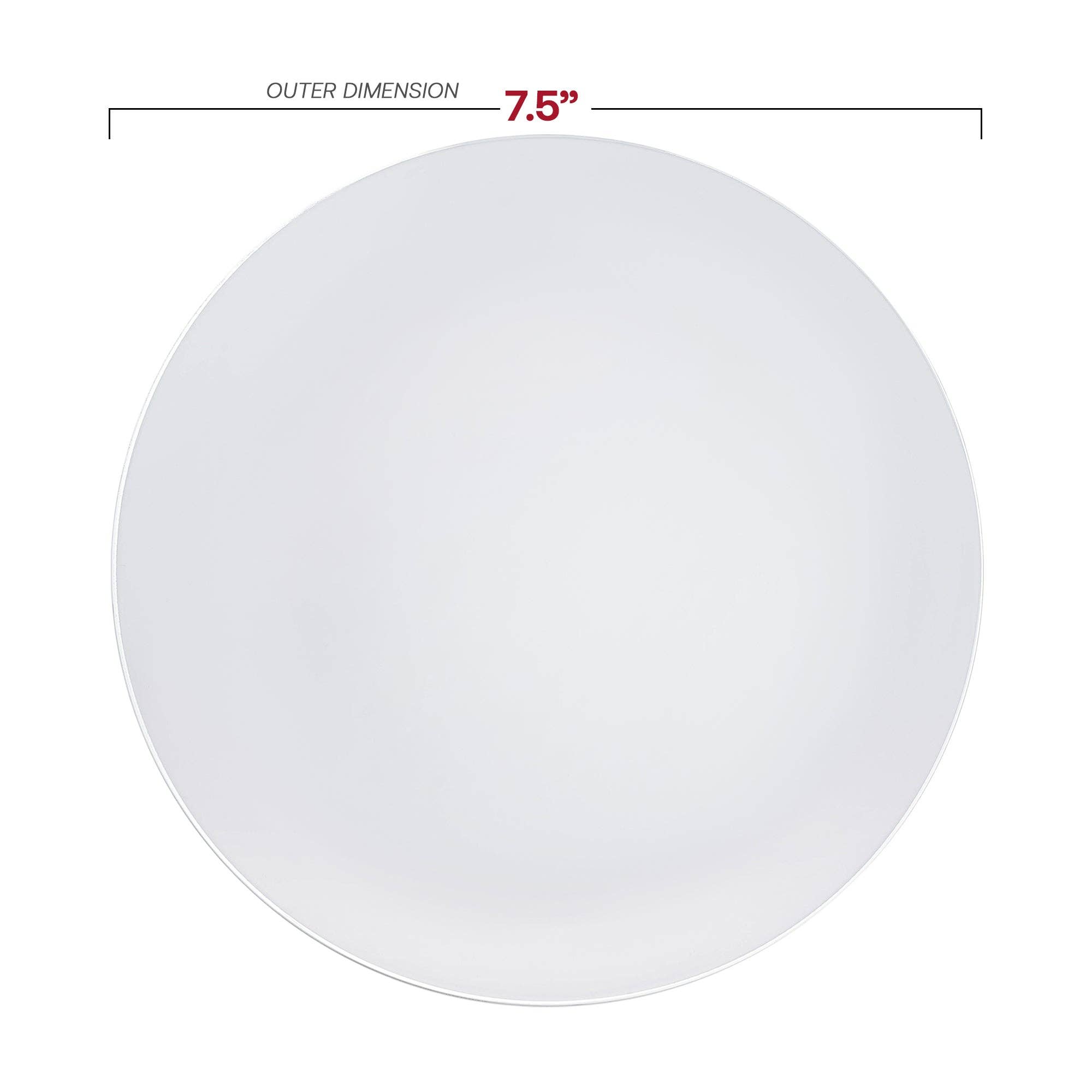 Smarty had a Party - Wholesale Dinnerware Set - White w/ Silver Organic Plastic Dinnerware Set - 120 Guests3