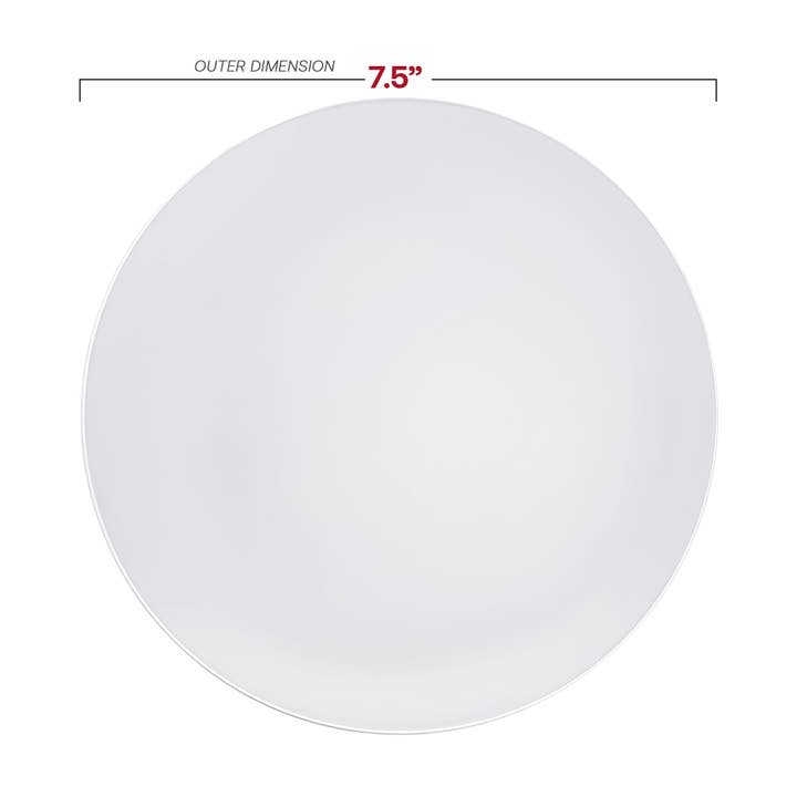 Smarty had a Party - Wholesale Dinnerware Set - White w/ Silver Organic Plastic Dinnerware Set - 120 Guests3