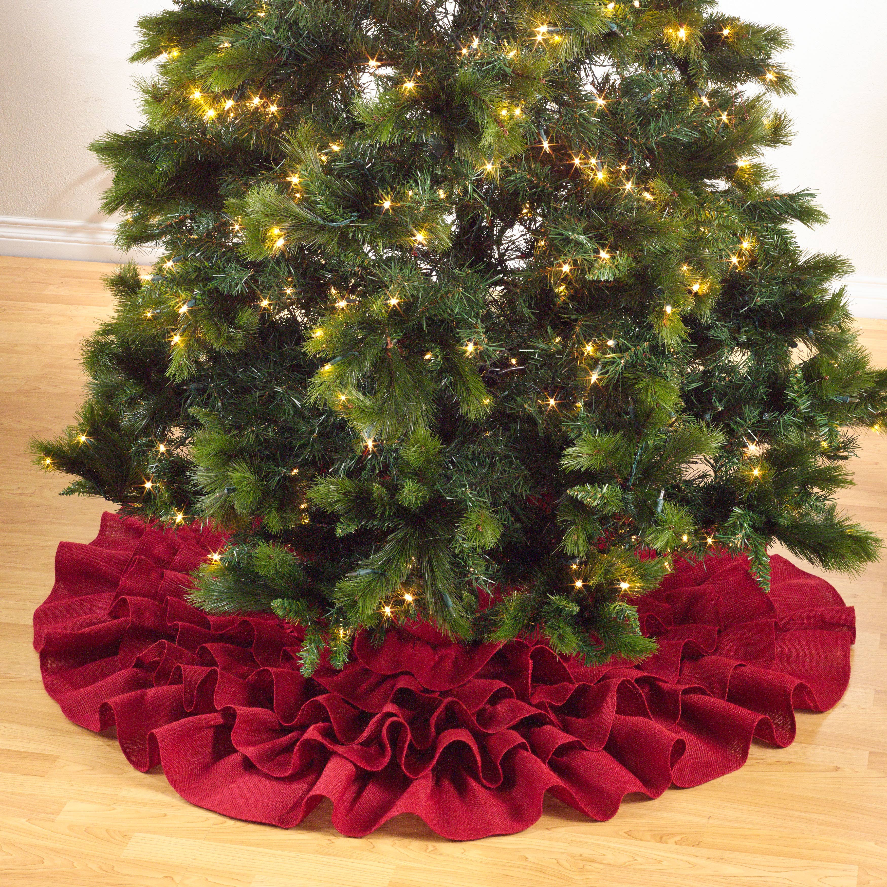 Saro Lifestyle - Wholesale Tree Skirt - Ruffled Design Tree Skirt2