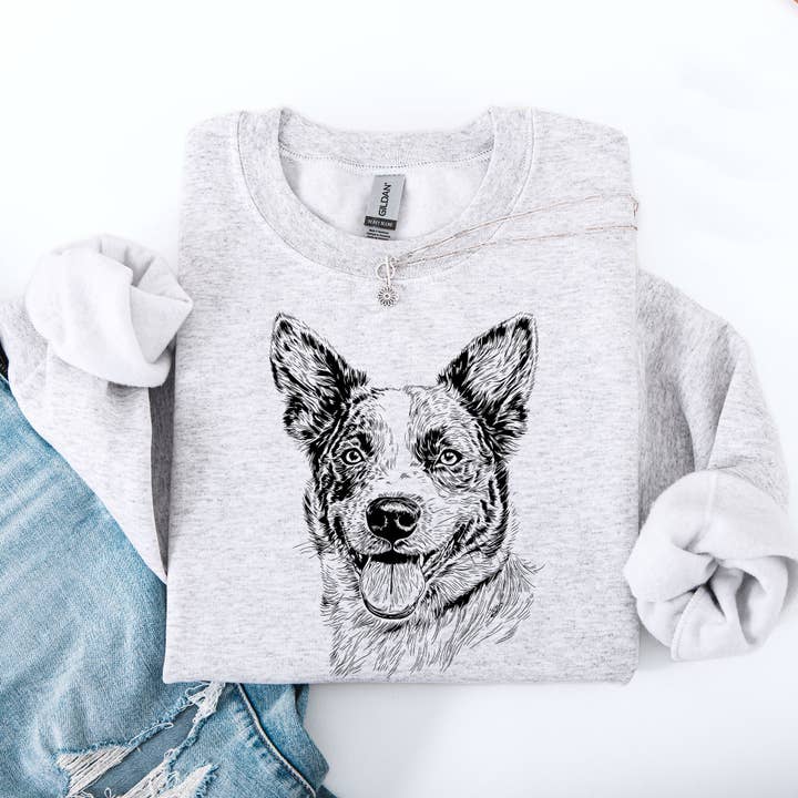 Refinery Number One LLC - Wholesale Graphic Sweatshirt - Unisex - Australian Cattle, Blue Heeler, Pet, Dog Breed Sweatshirt