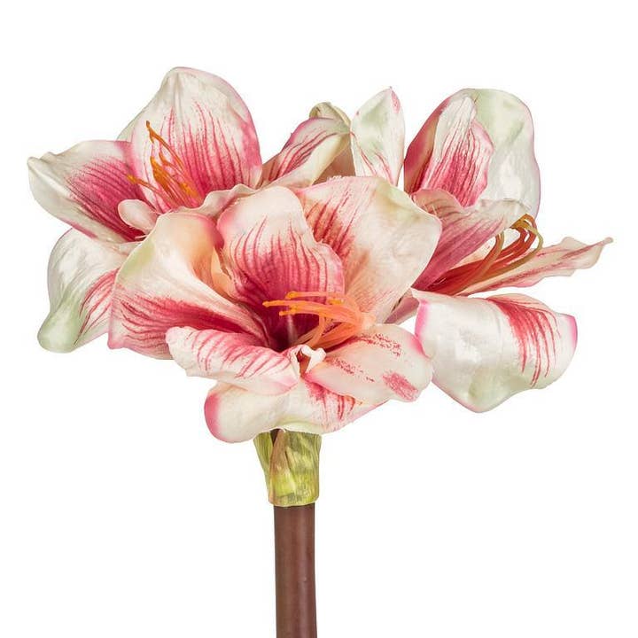 Abbott - Wholesale Artificial Flowers - Pink Amaryllis Stem with 4 Blooms