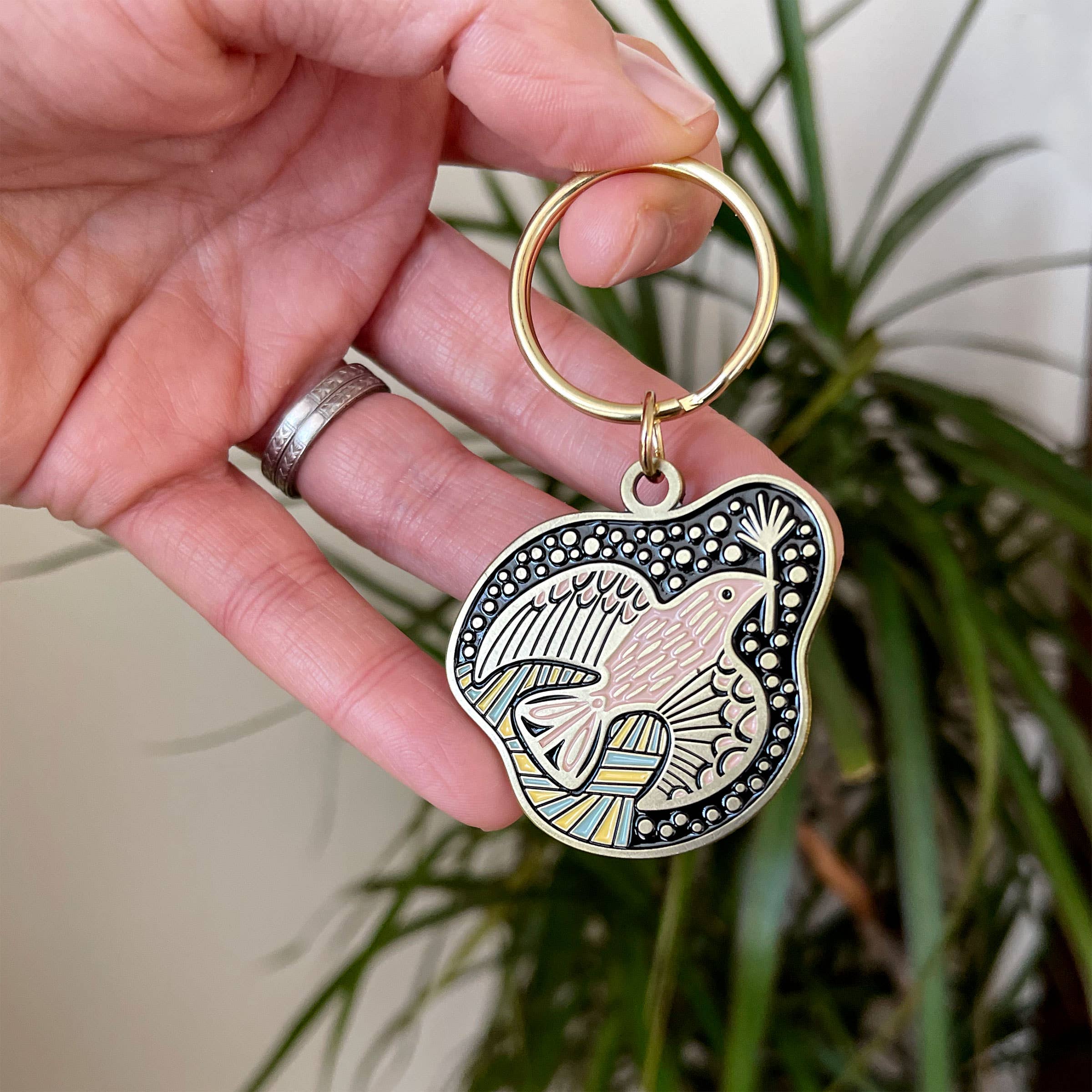 Paper Parasol Press - Wholesale Keychain - Women's - Folk Guide Bird Enamel Keychain7