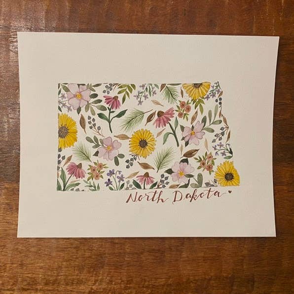North Dakota State Print for engroshandel hos Roseberry & Co.