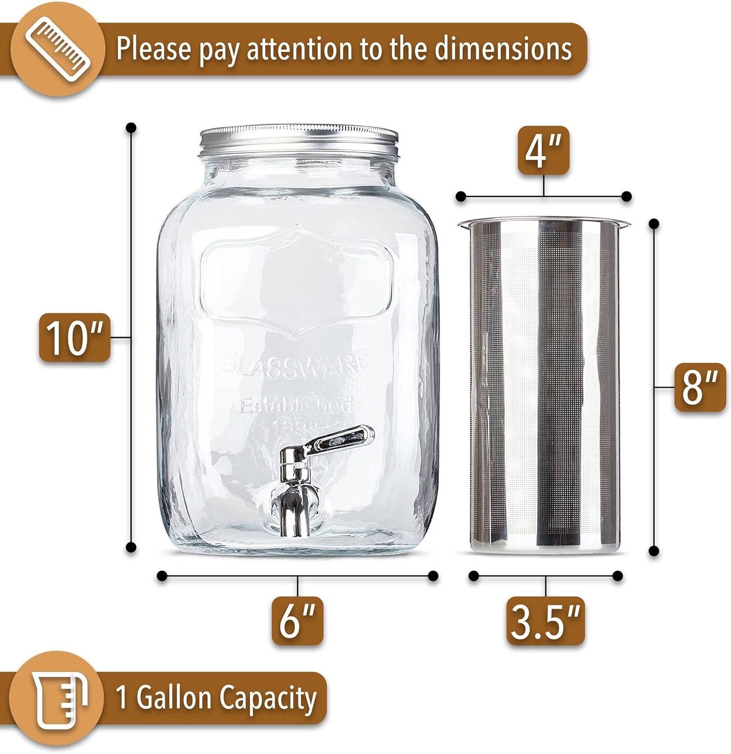 Brew To A Tea - Wholesale Coffee Machine - BTaT Cold Brew Coffee Maker & 1 Gallon Mason Jar Dispenser1