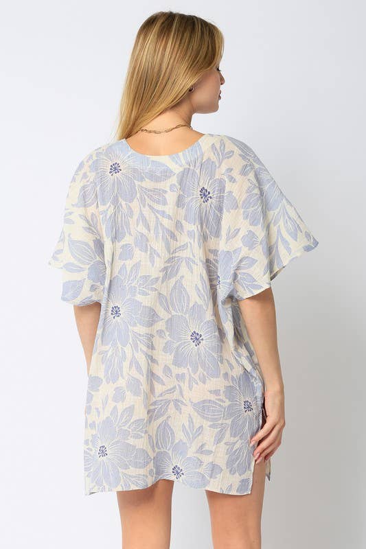 Blue Gauze Cover Up for wholesale on Faire2