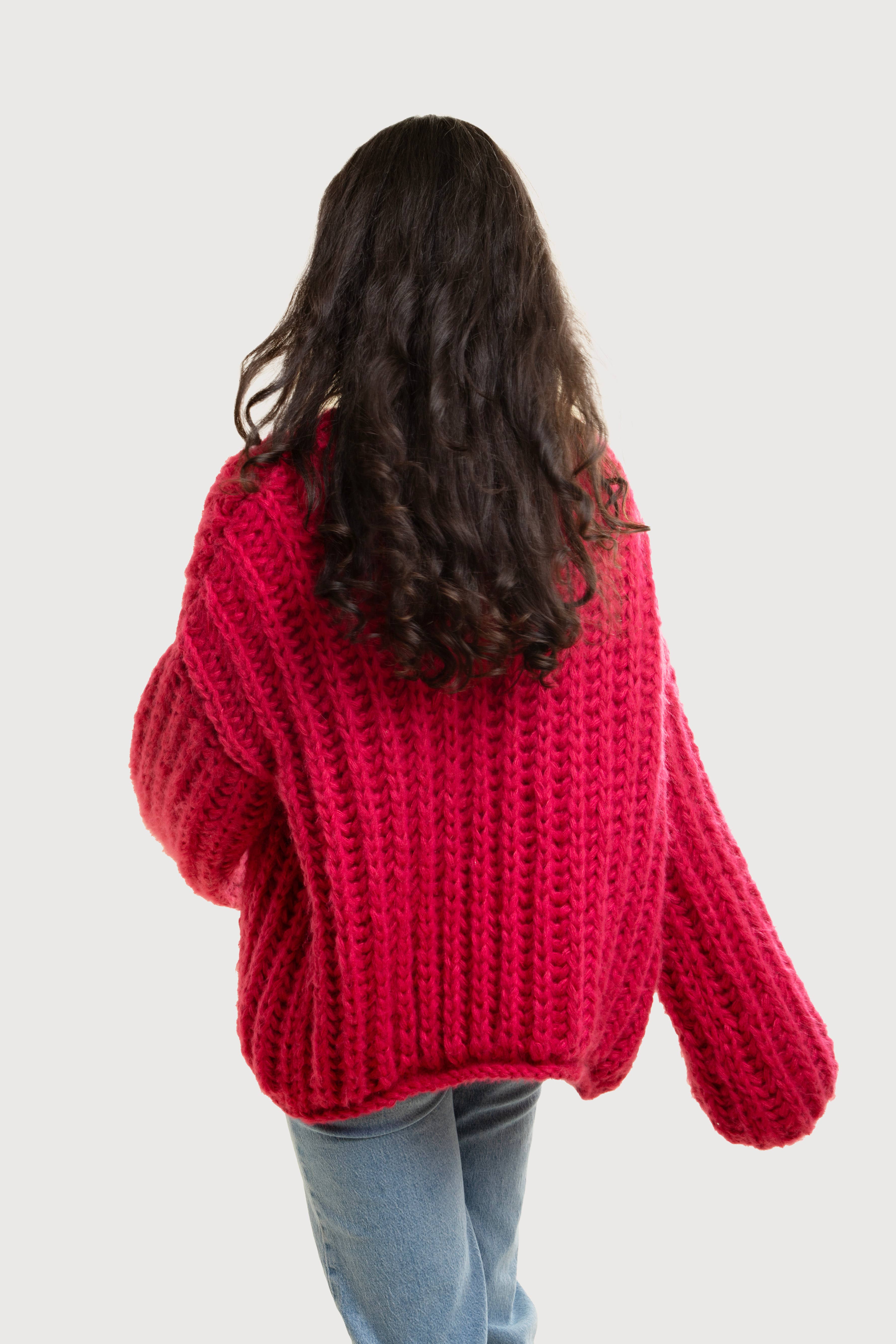 SAACHI - Wholesale Cardigan - Women's - Chunky Oversized Knit Cardigan5