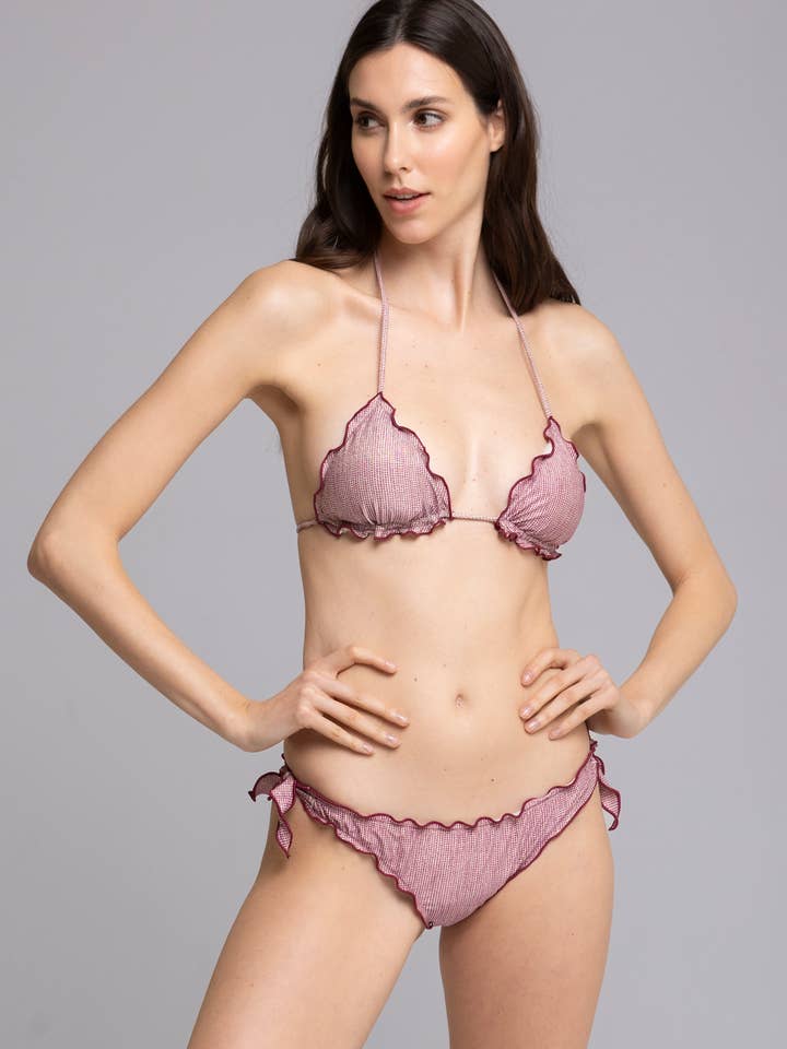 Fru Fru Lurex Pois Burgundy Bikini Set for wholesale by Wikini USA