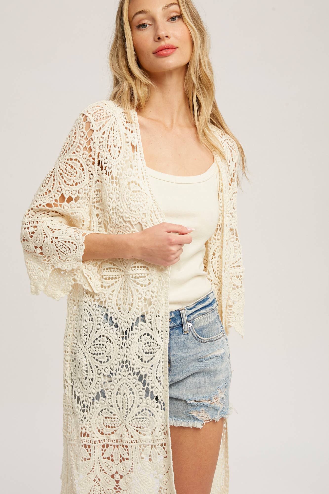 Bluivy - Wholesale Cardigan - Women's - CROCHET LACE CARDIGAN3