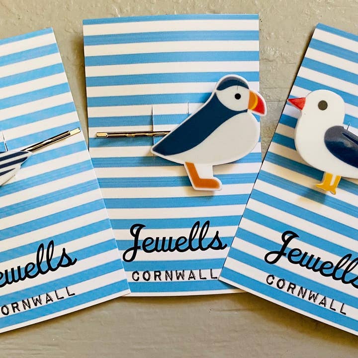 Jewells – wholesale Hair clip – Women’s – Seagull or Puffin resin hair grip clip3