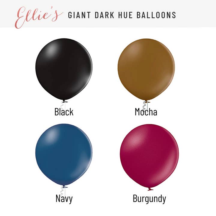 Ellie's Party Supply - Wholesale Balloon - Dark Extra Large Giant Balloons 24" (2 Foot)