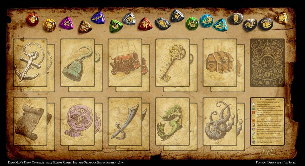 Mayday Games - Wholesale Playing Cards - Dead Man's Draw Play Mat - 22 X 12 Inches0