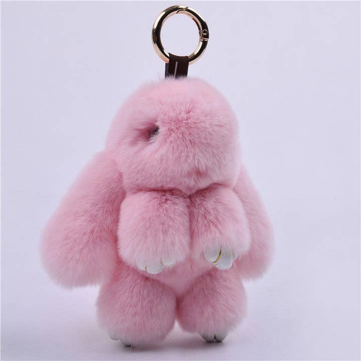 FurDecoration - Wholesale Keychain - Women's - Rex Rabbit Fur Adorable Rabbit Doll Bag Charm Keychain3
