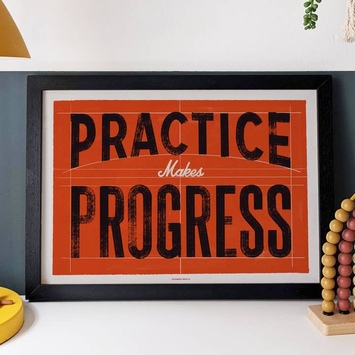 Telegramme Paper Co. - Wholesale Art Print - Practice Makes Progress6