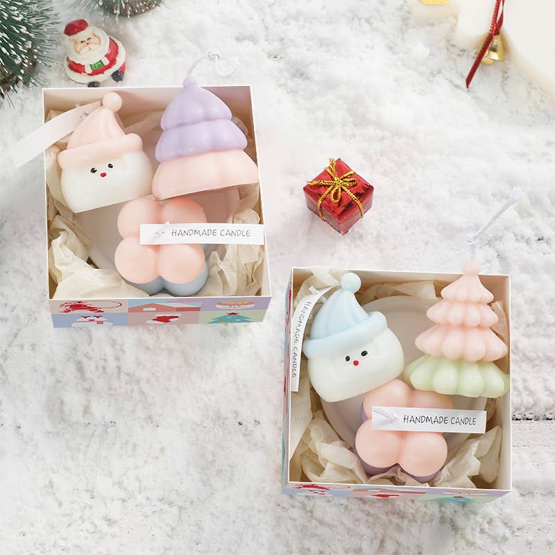 Candles Meta - Wholesale Novelty Candle - Christmas Eve Macaron Color Aromatherapy Candle Gift Set5