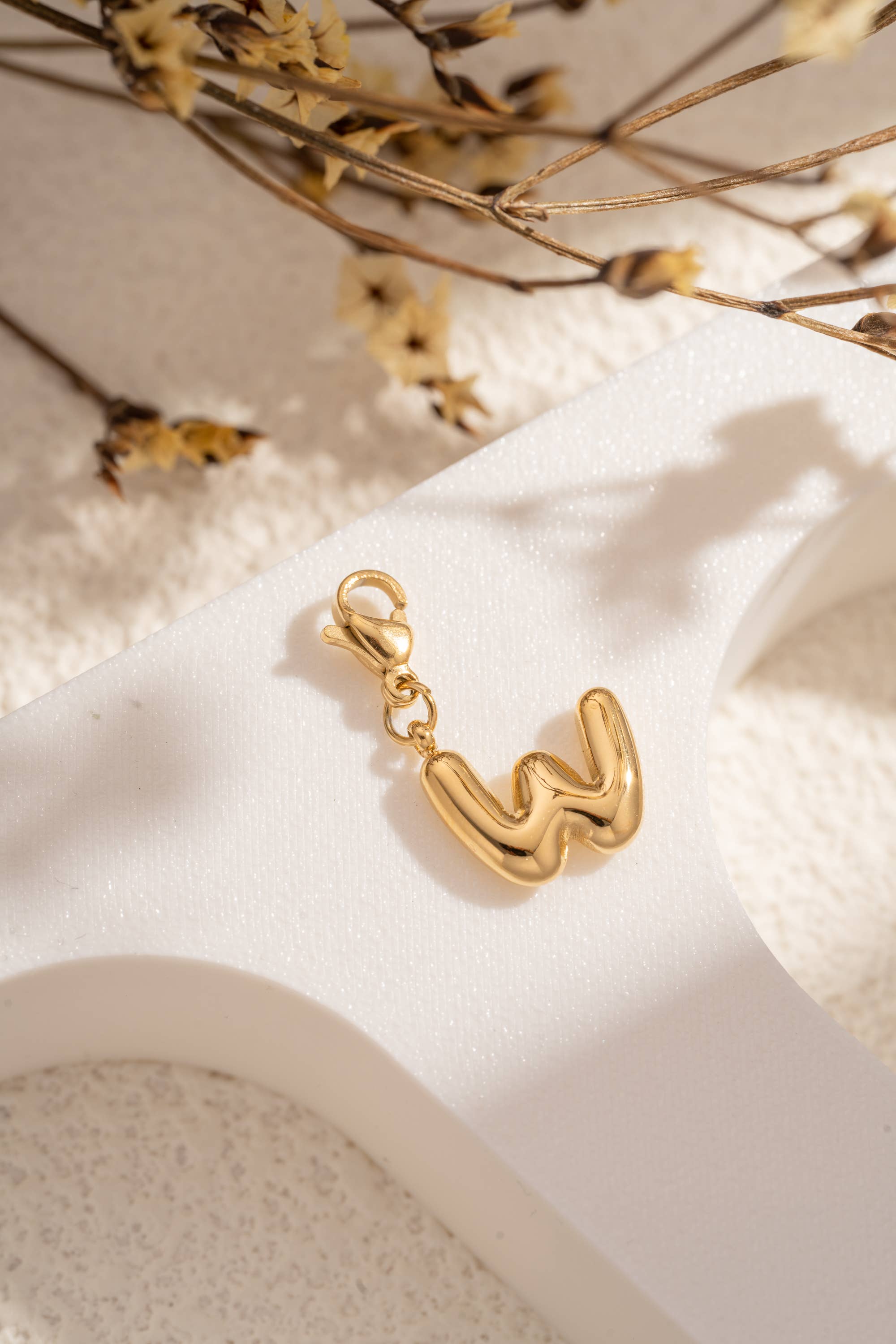 COSMOS - Vente Breloques/médailles personnalisées - Lot 26 Lettres Alphabet Acier Inoxydable Personnalisable26