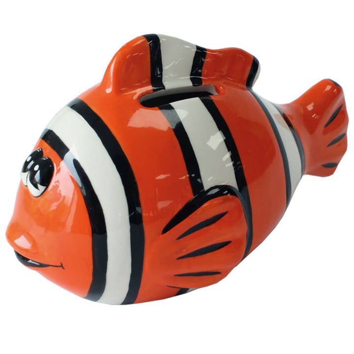 Crockery Critters Ceramic Money Box - Clown Fish for wholesale by Deluxebase