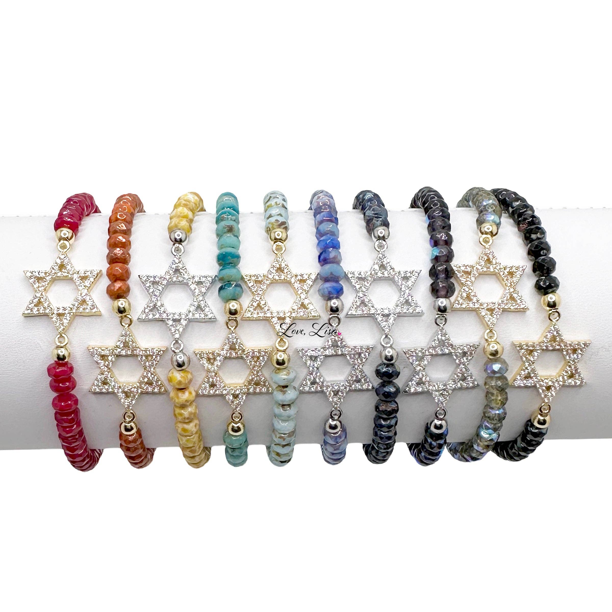 Love, Lisa - Vente Bracelets à breloques/pendentifs - Bracelet Étoile de David en cristal CZ Harper8