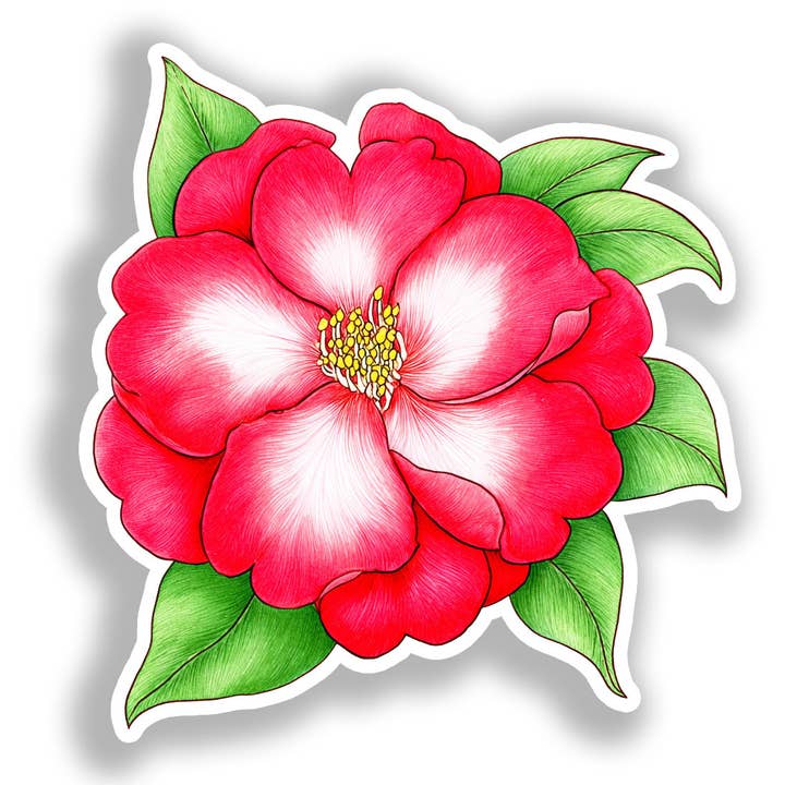 Camellia Flower Decal Sticker # A018905 for wholesale by Yoonek Graphics