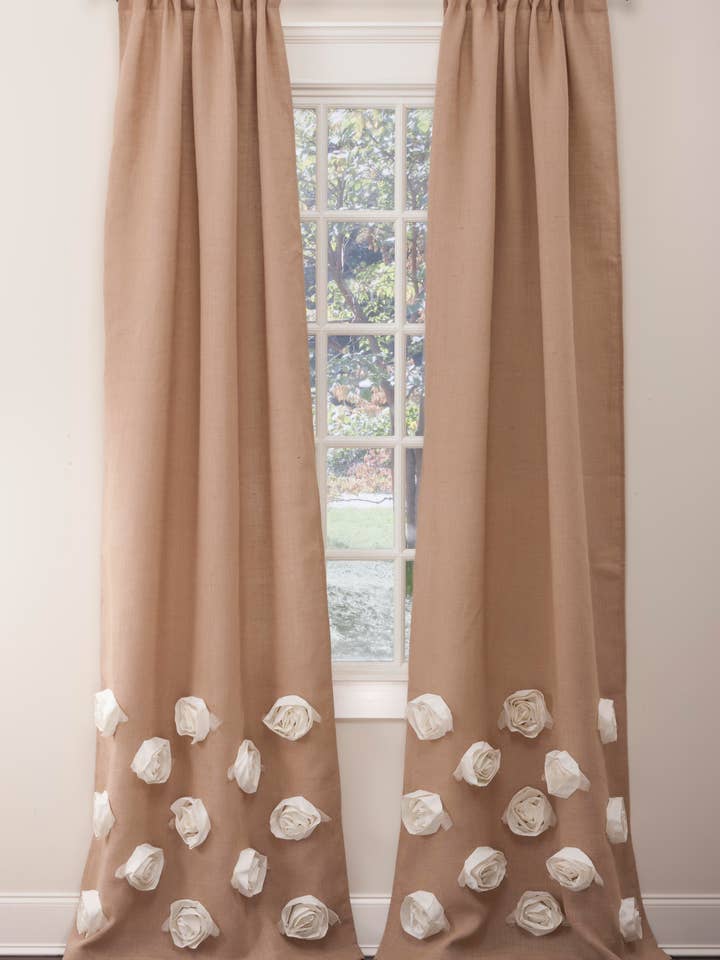 Burlap Rose-Natural for wholesale by Emdee International