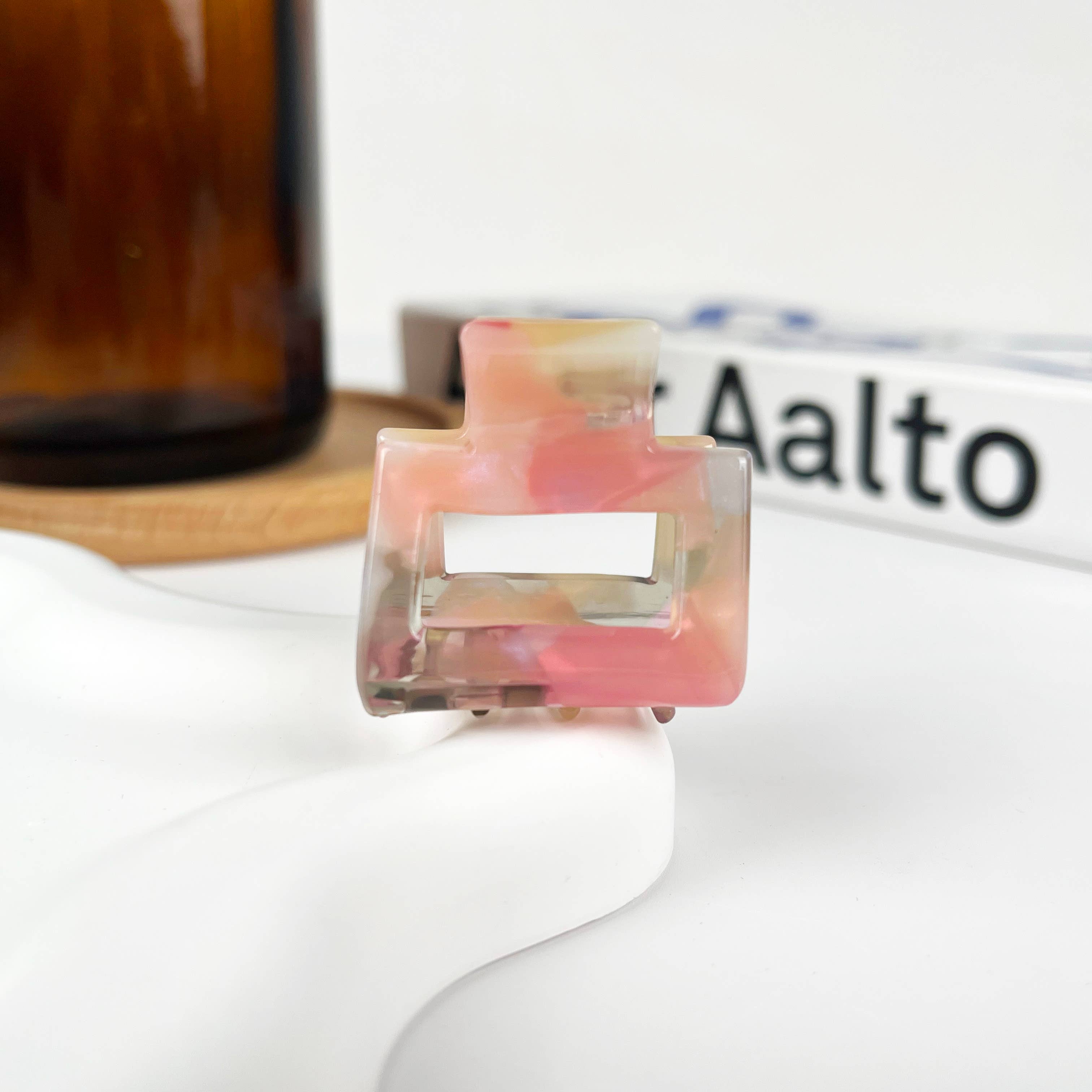 TheDivaSoap - Vente Pince à cheveux – femme - Petites pinces carrées en acétate2