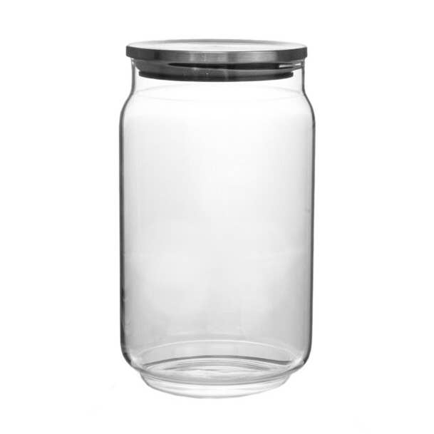 Silver KITCHEN BASICS Glass Beveled Canister with Lid3 for wholesale on Faire0