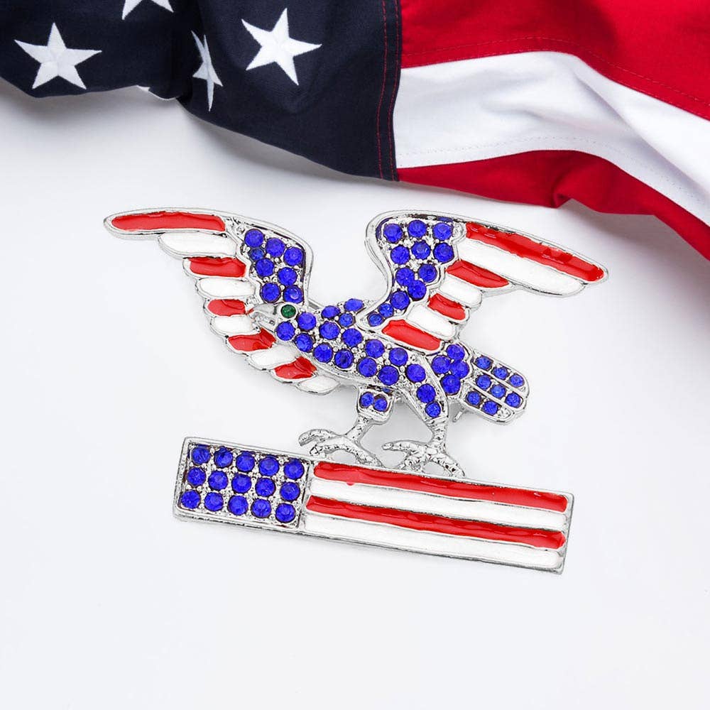 Sensibling Corp. - Wholesale Brooch - Enamel American USA Flag Eagle Pin Brooch3