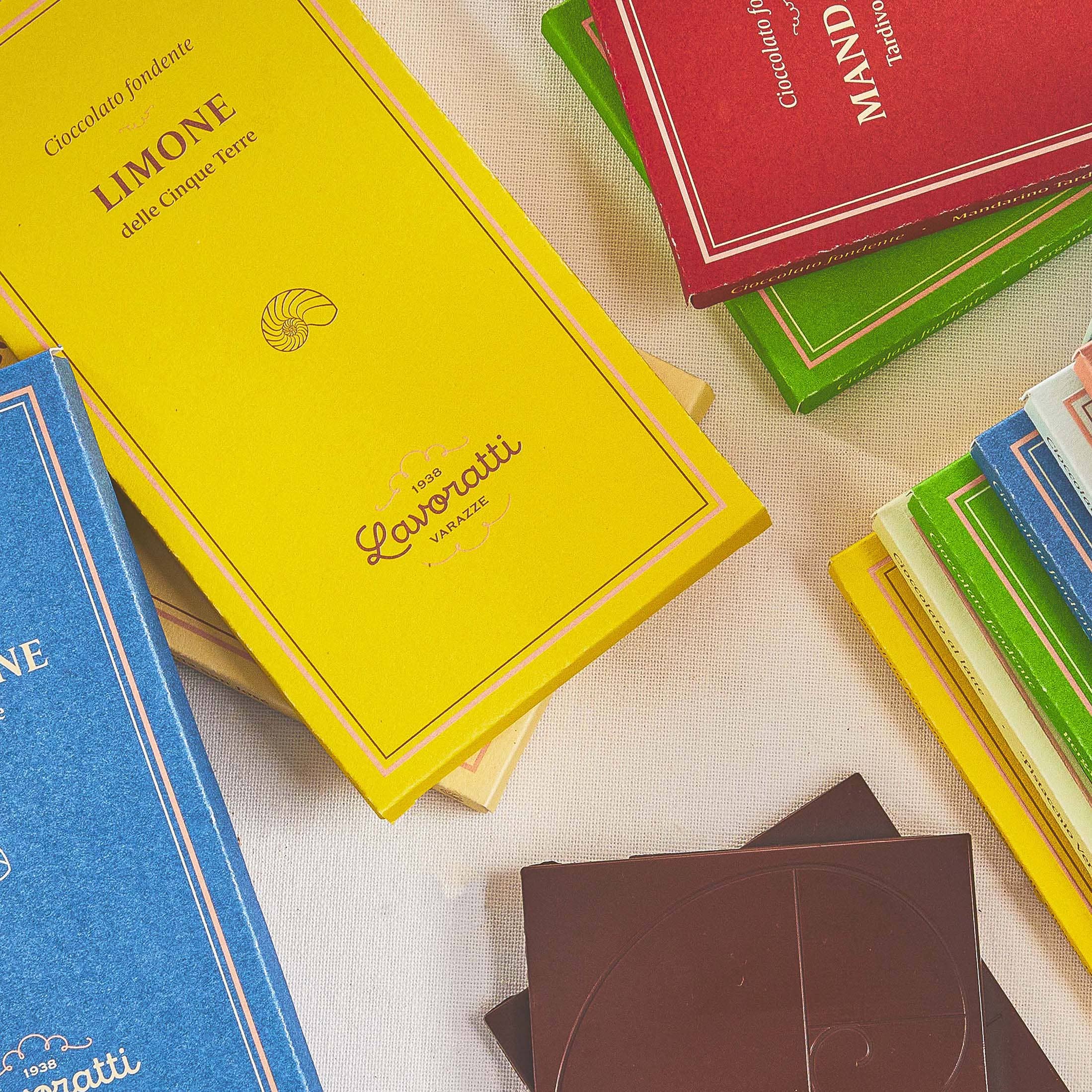 Cioccolato Lavoratti 1938 - Vente Barre chocolatée - Tablette de chocolat noir Cinque Terre au citron 80 g2