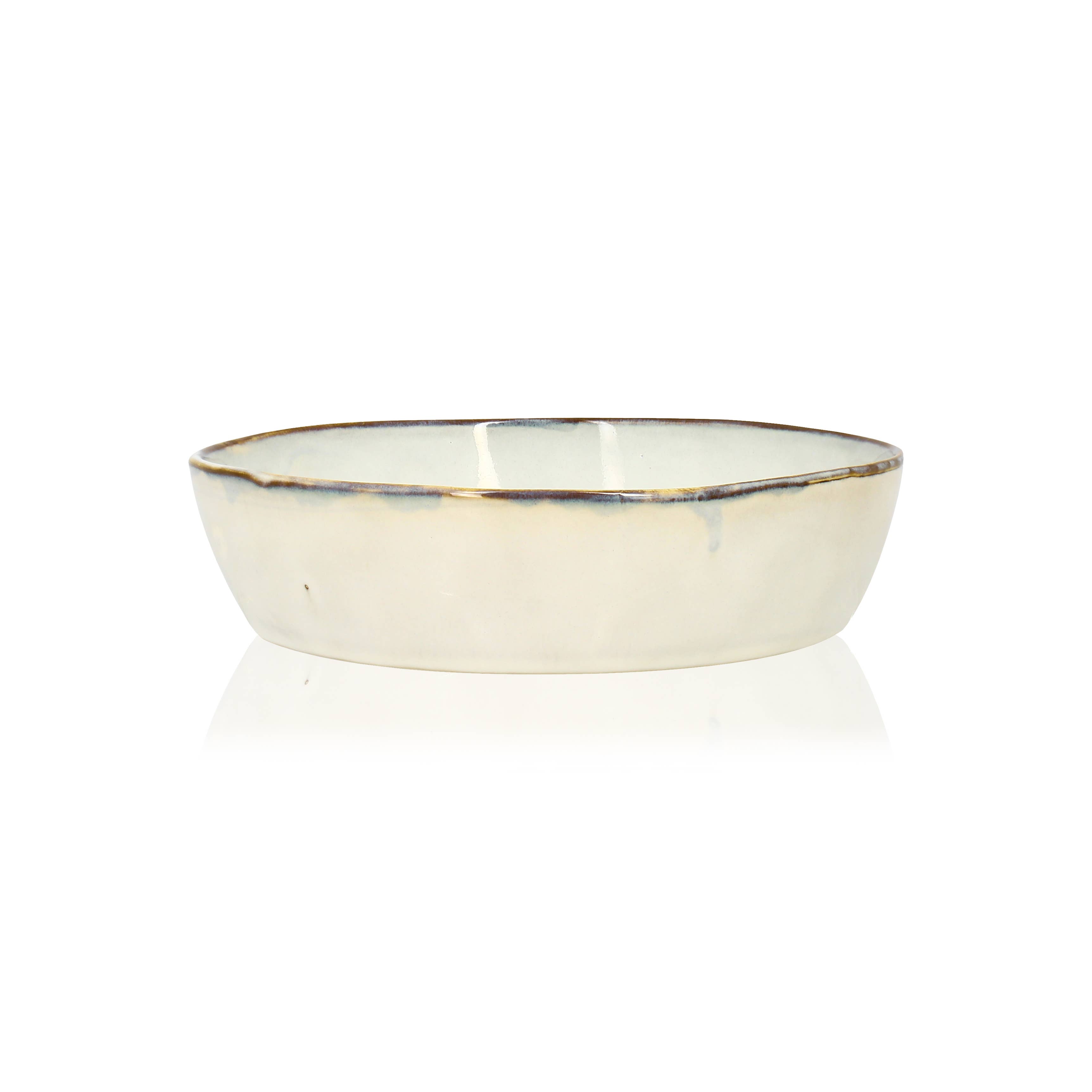 Ogo living – wholesale Dinner plate – Boral coupe plate 20cm in light beige stoneware