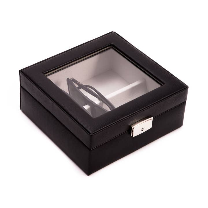 Black Leather Multi Eyeglass Case for wholesale by BeyBerk International