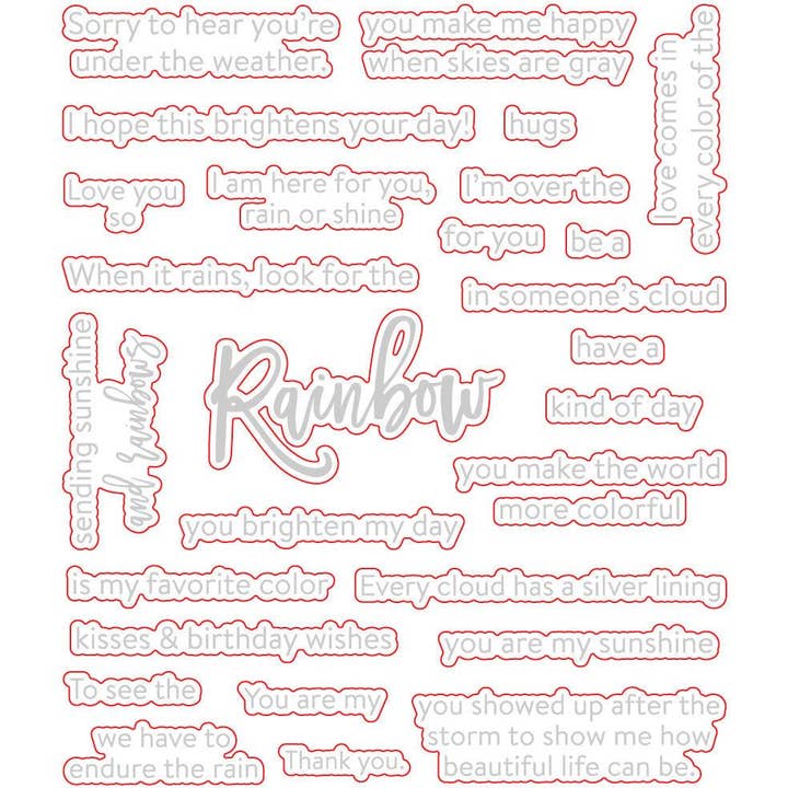 Leta efter regnbågen - Honey Cuts - Matchande stansar för wholesale av Honey Bee Stamps