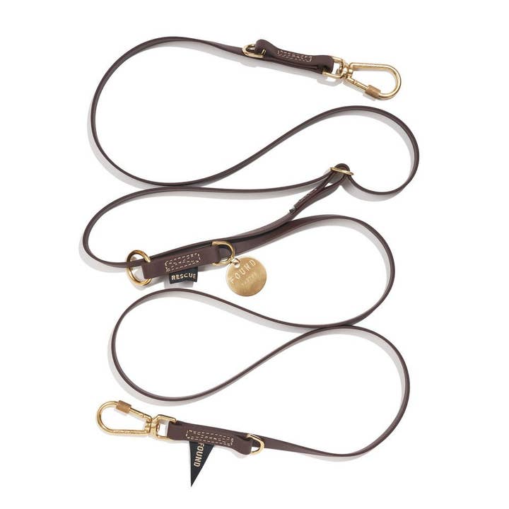 New! Water Resistant Adjustable 7ft Leash, Brown | Found My Animal for wholesale by Found My Animal