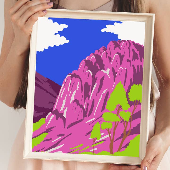 Pinnacles National Park Art Print - California Landscape for wholesale by Cacti Rebel