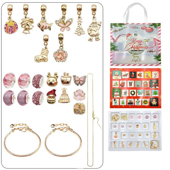 CARALI / MYC Paris - Wholesale Link & Chain Bracelet - ADVENT CALENDAR BRACELETS CHARMS AND JEWELRY - ROSE GOLD