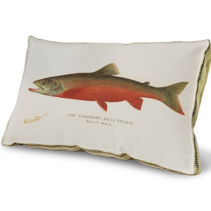 23" x 15" - Decorative Pillow - Canadian Red Trout for wholesale by SPLASHWORKS