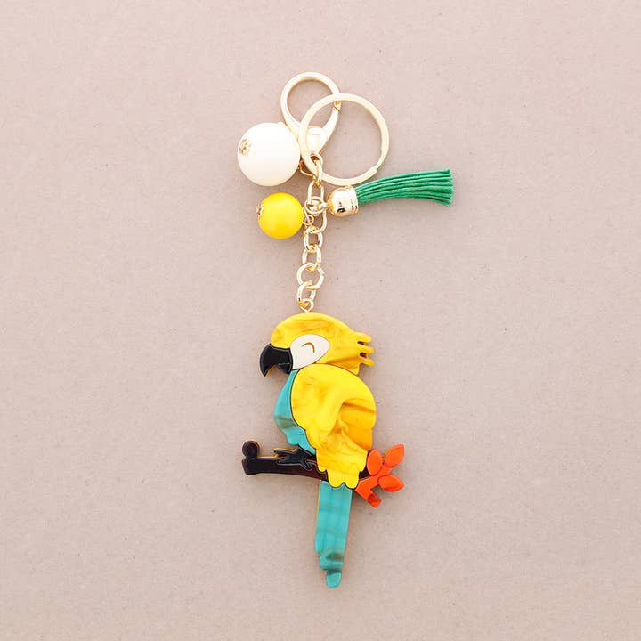 Sonata - Wholesale Keychain - Unisex - Resin Bird Bag Hanging Keychain