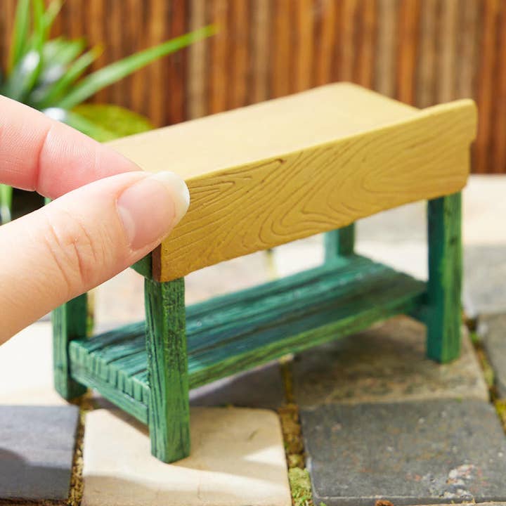 Factory Direct Craft - Wholesale Decorative Tabletop Object - Resin Miniature Green Potting Bench 2