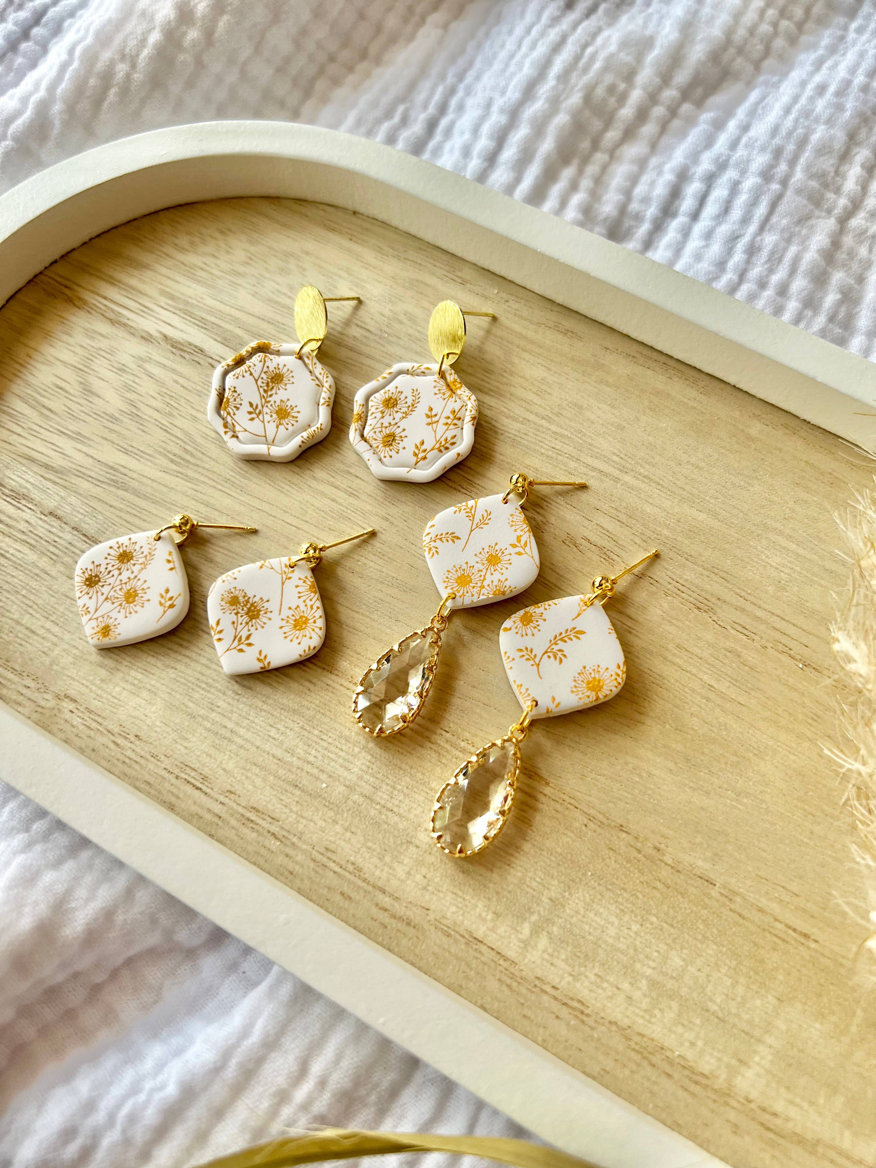 SeizeTheClayJewelry - Vente Boucles d'oreilles pendantes - Boucles d'oreilles en argile de pissenlit3