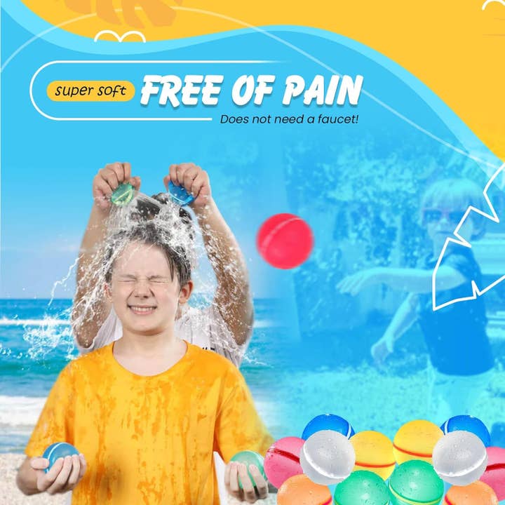 Lelaffet - Wholesale Beach/Pool Toy - Kids & Baby - Reusable Water Balloons For Kids | Magnetic Refillable Water7