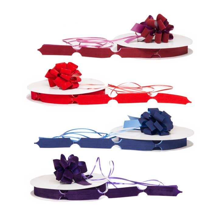 Jacobson - Wholesale Ribbon - Gift Wrapping - 5"D - 18 Loop Velvet Pull Bow Ribbon - 25 Bows