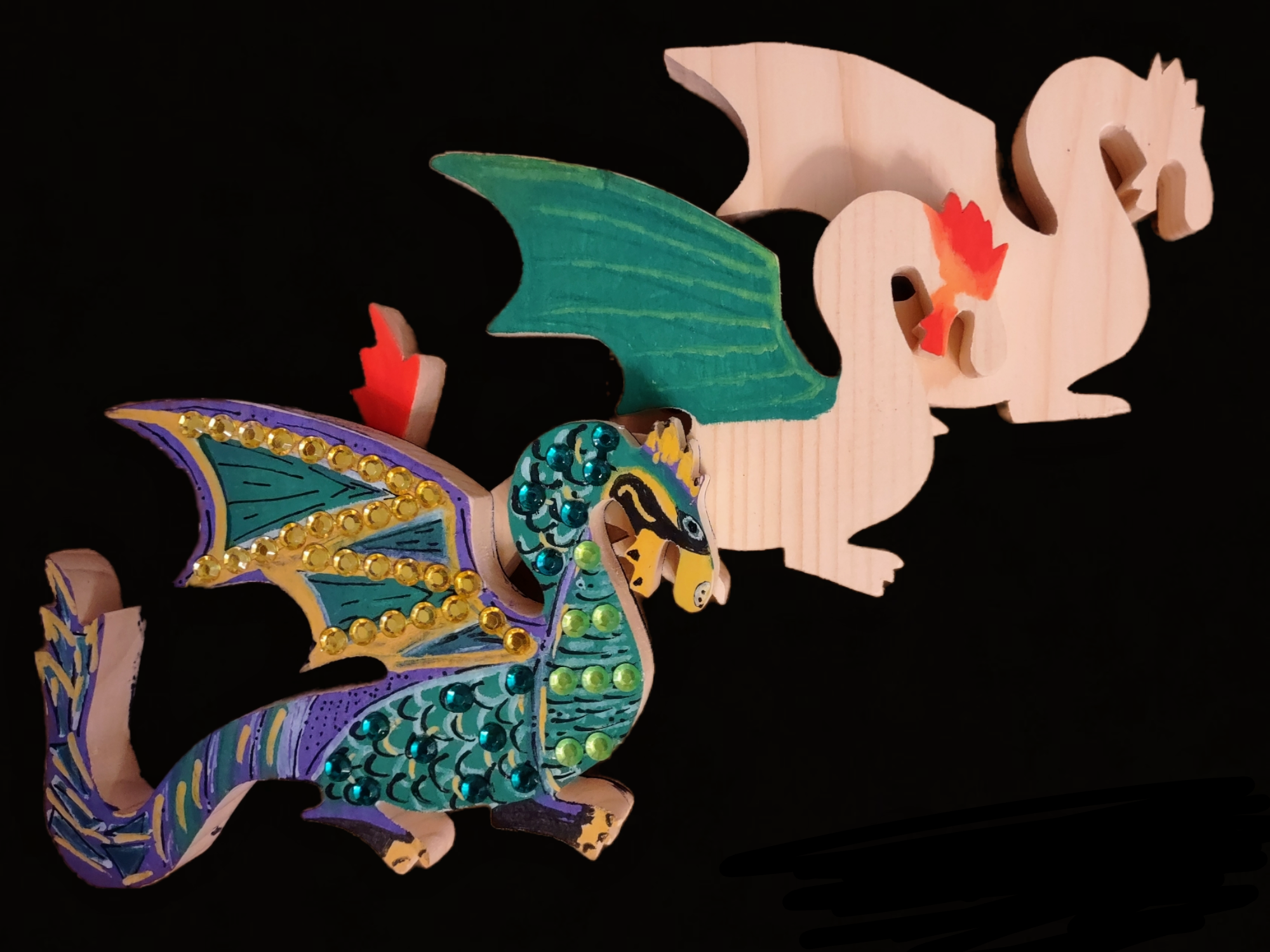 Eclectic Judaica - Wholesale DIY Craft Kit - Dragon Menorah Craft Kit6