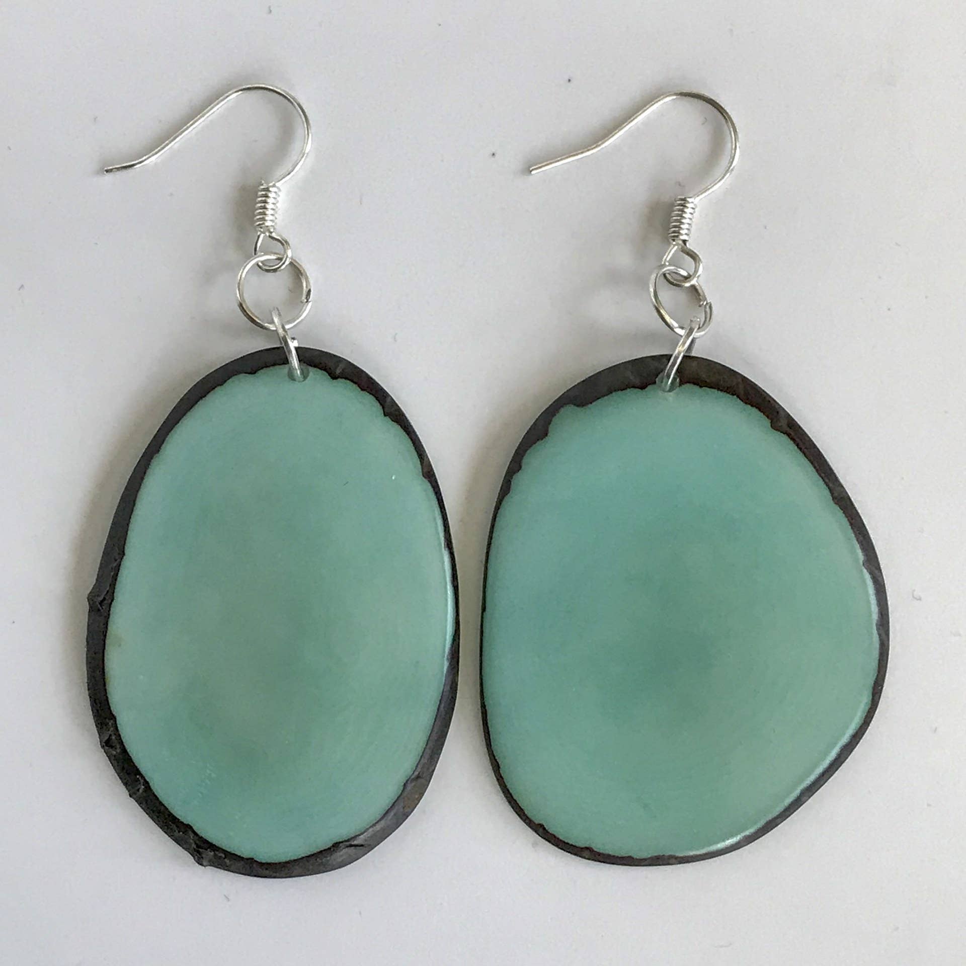 Belart Fair Trade - Wholesale Dangle Earrings - Tagua Single Slice Maya Earrings3