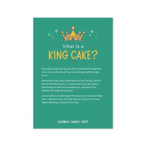 Catholic Family Crate® - Wholesale Party Sign/Banner - King Cake Kit1