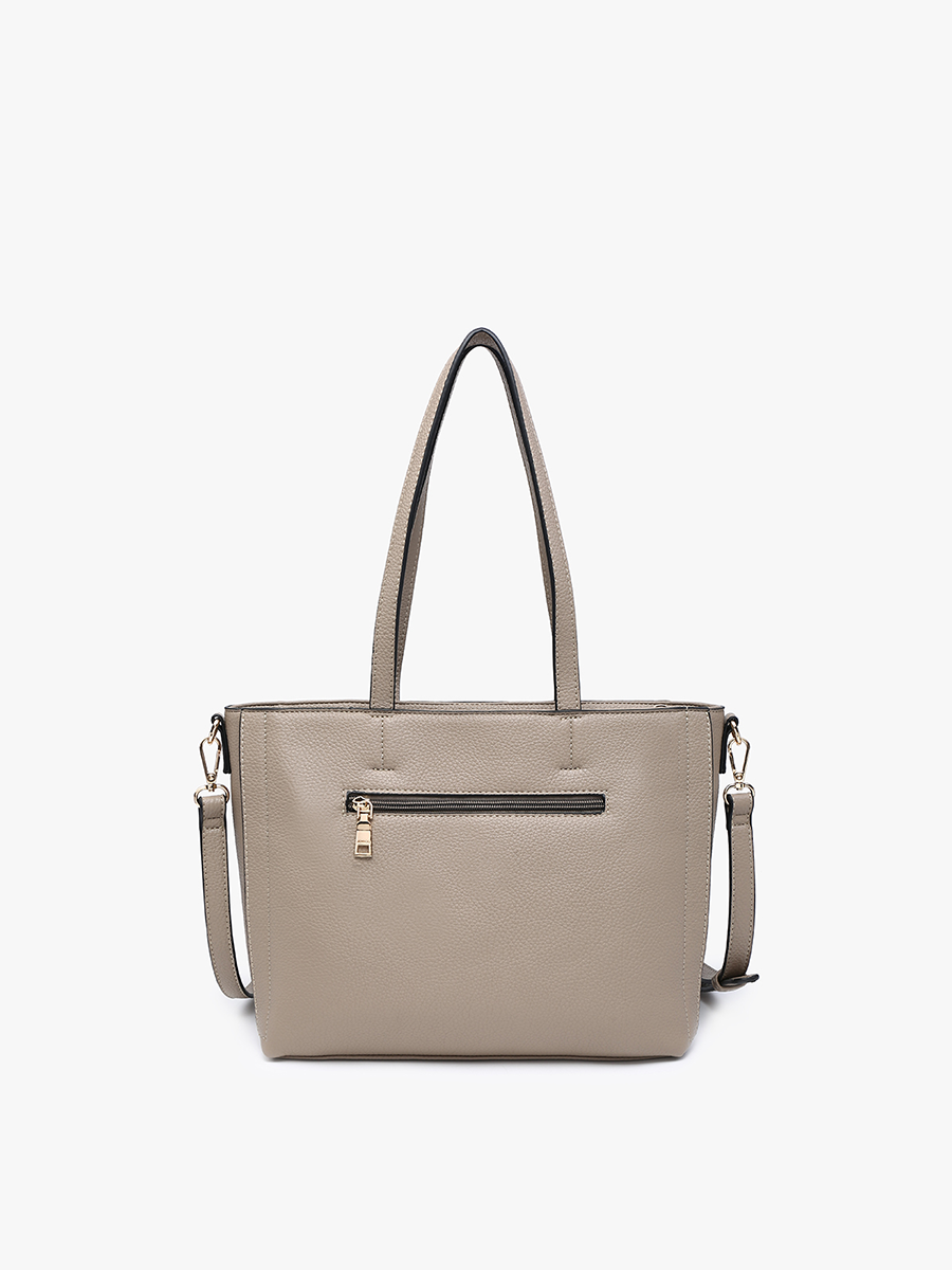 Jen & Co. - Wholesale Tote Bag - Women's - M2464 Phoebe Whipstitch Pocket Tote4