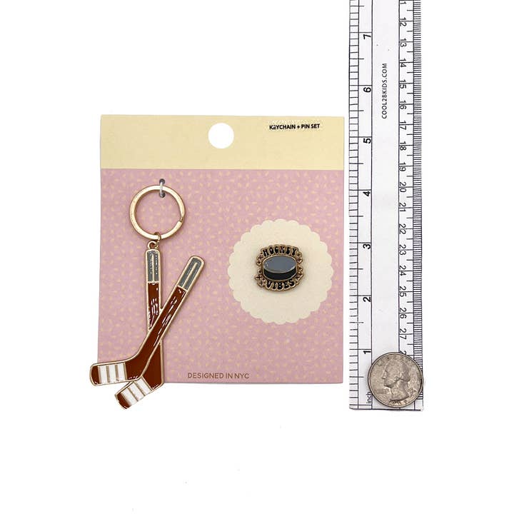 AS SHOWN HOCKEY ENAMEL KEYCHAIN PIN SET for wholesale on Faire1